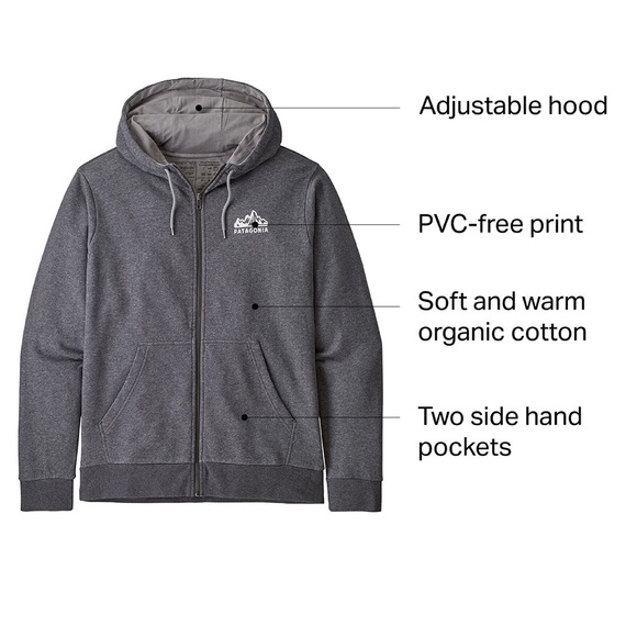 Patagonia The Fitz Roy Full-Zip Organic Cotton Sweater Men’s XL - Picture 3 of 9